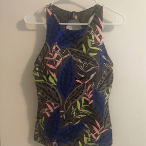 Athleta High Neck Tankini- Bra Size 36D/36DD